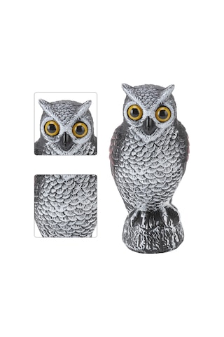 Youmex Plastik Baykuş Kuş Kovucu - Bahçe, Çimen, Parklarda Kuşları Engelle - Su Geçirmez Ve Güneş Direnci - Gerçekçi Dekoratif Tasarım