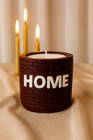 Dekoratif Kokulu Mum Home Kahverengi