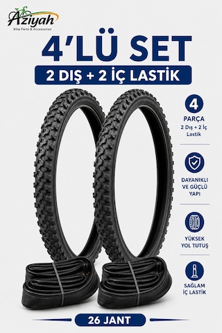 Duranta 26 Jant Bisiklet Dış İç Lastik Seti Bisiklet Lastiği 2 İç 2 Dış Lastik