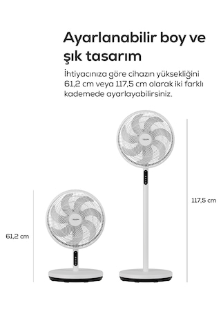 Ayaklı Vantilatör Air Lite Akıllı, Wifi, 12 Kademe, Kumandalı, Ultra Sessiz X7431