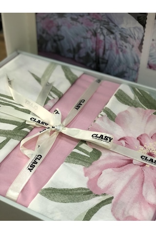 Clasy %100 Pamuk Ranforce Çift Kişilik Nevresim Takımı Pembe