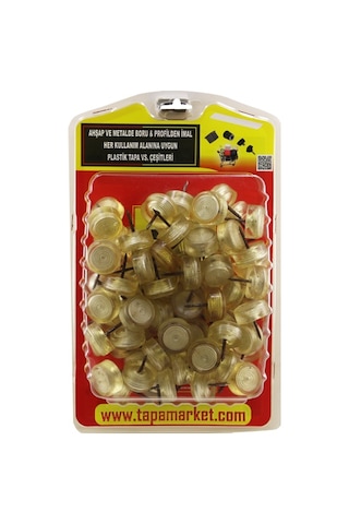 Çap 25X10 MM Elastomer Çivili Tapa (Şeffaf)