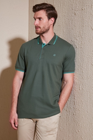 Buratti % 100 Pamuk Düğmeli Regular Fit Erkek Polo Yaka T Shirt 5902118 Haki-Mint