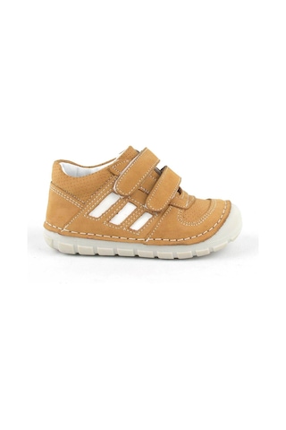 Rakerplus Grizzy Hakiki Deri Taba İlk Adım Unisex Bebek Ayakkabısı Taba