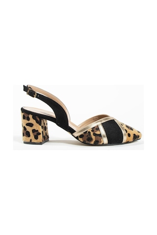 Duxal Shoes Beauty Kadın Topuklu Ayakkabı Leopar