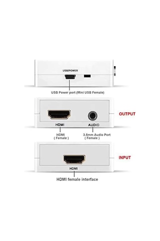 Boblov Bb-4khdau 4k Hdmı Ses Ayırıcı Hdmı Hdmi Aux Ses Ayırıcı