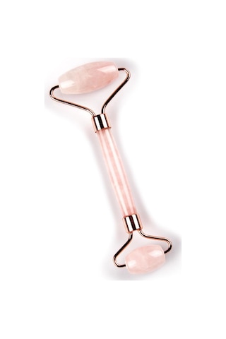 Pembe Kuvars Doğal Taş Masaj Taşı - Face Roller