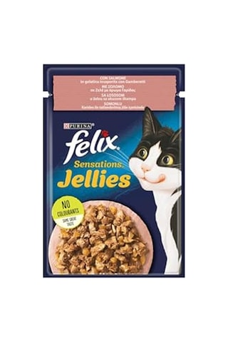 Felix Sensation Somon & Karidesli Kedi Yaş Mama 85 Gr