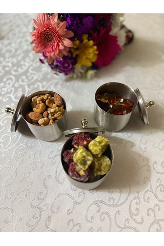 Çerezlik 3'lü Paslanmaz Çelik Set 430 Kalite Paslanmaz Çelik