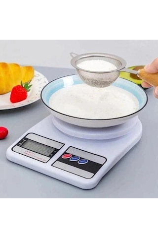 Lotus Dijital Mutfak Terazisi 10kg - 1gr Yüksek Hassasiyetli Terazi Bej