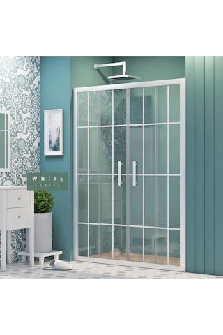 İmaj Banyo Legend White Orta Açılır 2 Sabit 2 Sürgü Duşakabin Beyaz