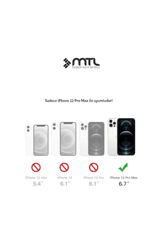 İphone 12 Pro Max Uyumlu Şeffaf Magsafe Kılıf Mtl Safe
