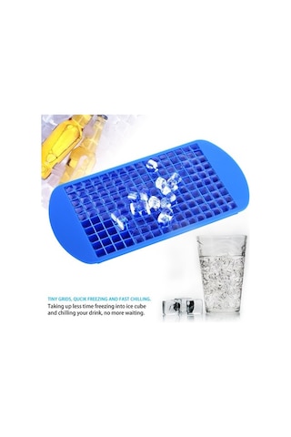Besthome1 Gıda Kalitesi 160 Hücreli Buzluk, Blender İçin Küçük Buz, Makinaya Yıkama Uygun Mavi Buz Formu, Çok Renkli Çok Renkli