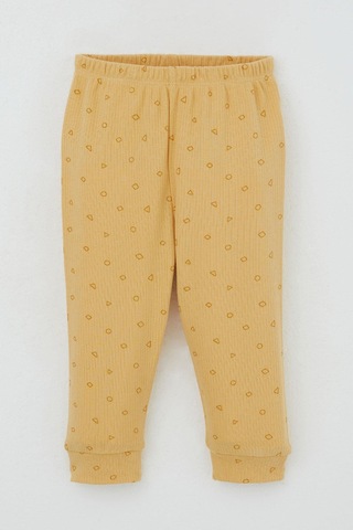 Breeze Erkek Bebek Pijama Takımı Omuzdan Patlı Mini Geometrik Şekiller 4 Ay-1 Yaş, Hardal Sarı Hardal Sarı