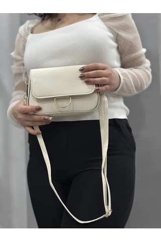 Biçomi Krem Cilt Mossi Çanta Krem