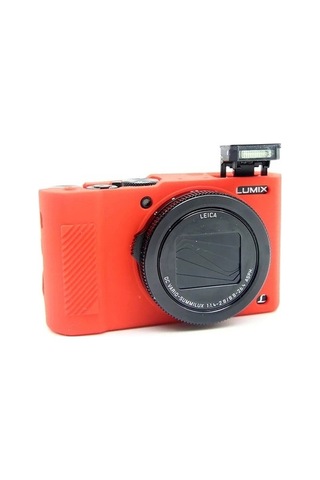 Pazly Panasonic Lx10 Yumuşak Silikon Kılıf - Çizilmeye Ve Düşmeye Dayanıklı Kırmızı Kapak