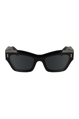 Calvin Klein Ck 24531s 001 53 Unisex Geometrik Siyah Kemik Güneş Gözlüğü Siyah