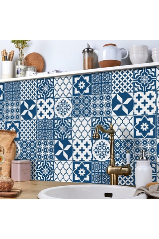 Shineyee 24 Adet Pvc Otomatik Yapışkan Çiçek Desenli Duvar Sticker - Su Ve Yağ Dayanıklı, Mutfak/banyo Dekorasyonu, 15x15cm Diğer