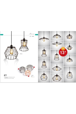 Titan Siyah 13 Farklı Model Modern Sarkıt Avize Siyah1