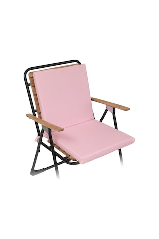 Xpermate Arkalıklı Fermuarlı 40 x 40 CM Sırtlıklı Sandalye Minderi Pembe