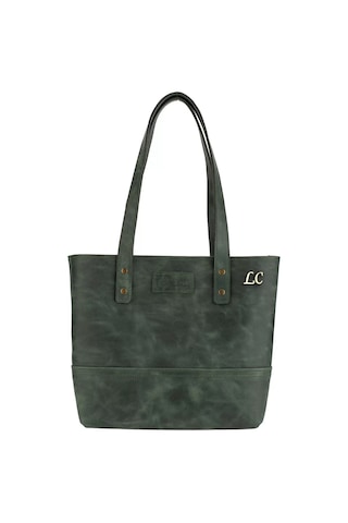 Twingold İsme Özel Tote Bag El Omuz Çantası - %100 Rainbow Deri - Ac03003 - Haki Haki