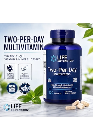 Life Extension Two-per-day Multivitamin & Mineral Supplement 120 Tablet