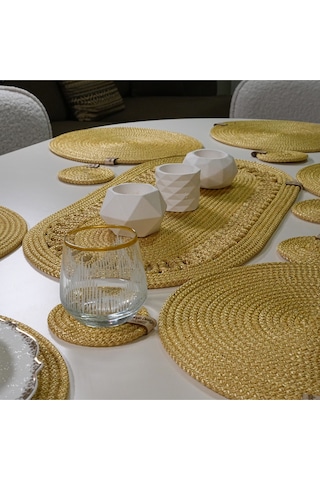 Supla Zdh-302 Yuvarlak Zengin Set Runner Sarı
