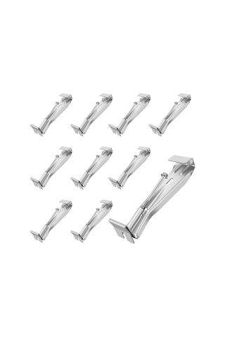 Xurunkeji İnç 10 Paket Oluk Askıları, Önceden Takılmış Vida İle, Sarkmış Yağmur Oluklarını Onarmak İçin Alüminyum Oluk Braketleri 17x12x8cm