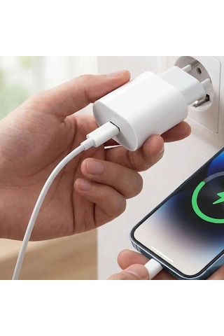 20w Hızlı Şarj Adaptörü Usb-c To Lightning Kablolu - Pd Destekli Süper Hızlı Şarj Cihazı Bx40
