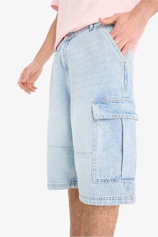 Defacto %100 Pamuk Kargo Fit Jean Bermuda Şort F4219ax25smnm39 Mavi