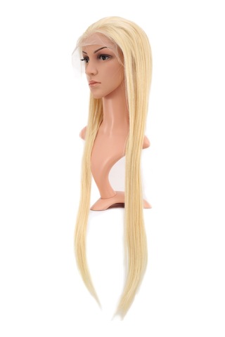 Gerçek Front Lace Düz Platin Tül Peruk - 85-90cm