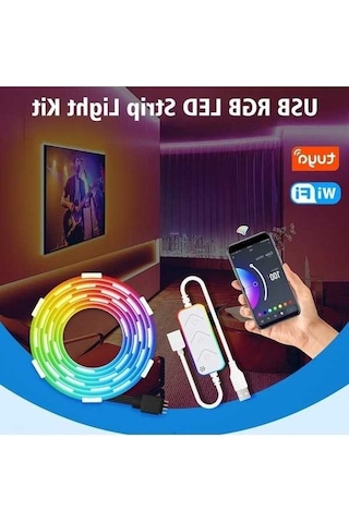 Opulentliving Geeroyoo Wifi Rgb Led Şerit Işık - Usb 5v, Müzikli, 5050 Led, 100-750cm Uzunluk Seçenekleri Diğer