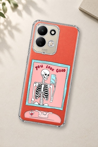 Redmi 17 4g/5g Uyumlu You Look Good İskelet Tasarımlı Baskılı Silikon Kılıf