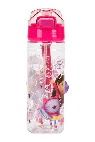 Gabby's Dollhouse Pipetli Tritan Suluk 500 Ml Şeffaf
