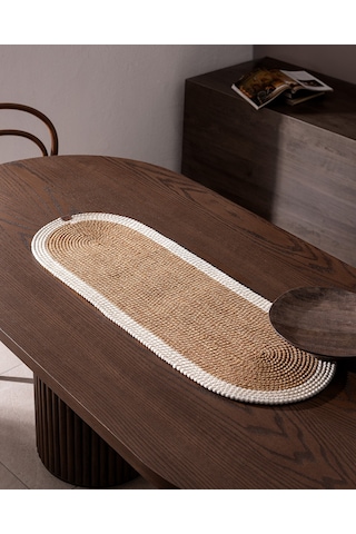 Madame Coco Alsace Masa Runner - Beyaz/naturel 8684427222669 Çok Renkli