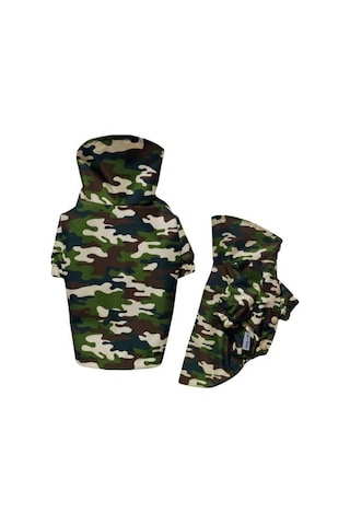 Gedyco Green Camouflage Polarlı Küçük Irk Köpek Yağmurluğu