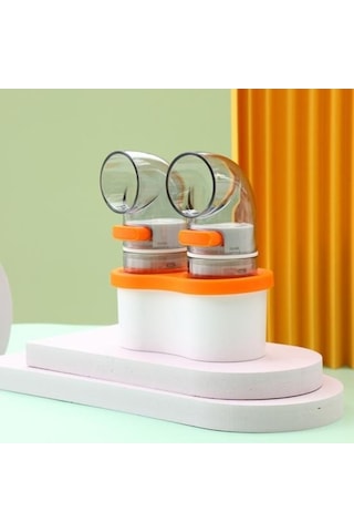 Novahub Tuz Ve Baharat Kavanoz Seti, Pratik Toz Geçirmez Şişeler, 3 Adet Mavi Kavisli Kapaklı, Mutfak İçin Mavi