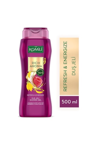 Lexroo Komili Rich Aroma Refresh&energize Kalıcı Parfüm Etkili Duş Jeli 500ml, F3100219-002, Mor Diğer