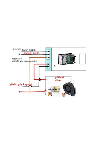 Meonrobotikotomasyon-Dijital Voltmetre Dijital Ampermetre Dc 100V 10A Gerilim Akım