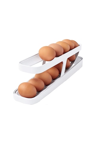 2 Katlı Otomatik Buzdolabı Yumurta Standı Organizer - Fc327