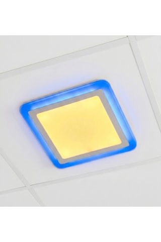 Kare Sıva Altı Led Spot Aydınlatma 36 Watt Çift Renk 3 Kademe Mavi Günışığı Gece Lambası Armatür