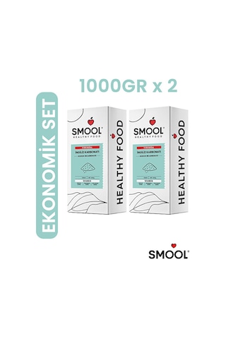 Smool İngiliz Karbonatı 2x1000 Gr Içilebilir Katkısız Yenilebilir Gıda Tipi Food Grade 2 Li Set