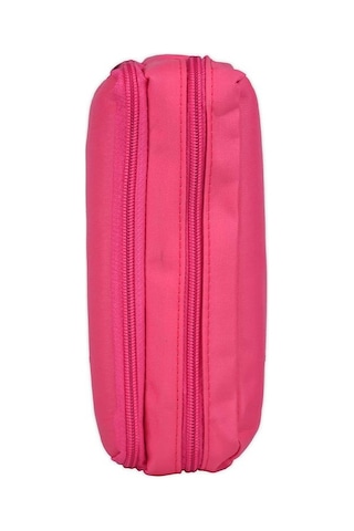 Tebag İki Gözlü Pembe Kalem Çantası Pembe