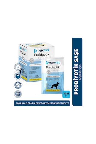 Onevet Probiyotik Şase Köpekler Için Sindirmeye Yardımcı Takviye Vitamini 30 Adet 1 Gr