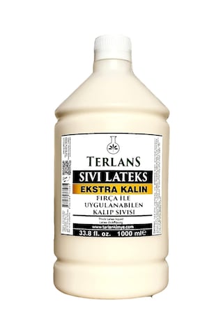 Terlans Ekstra Kalın Sıvı Lateks 1000 Ml Fırça İle Sürülebilir Kalıp Sıvısı Thick Liquid Latex