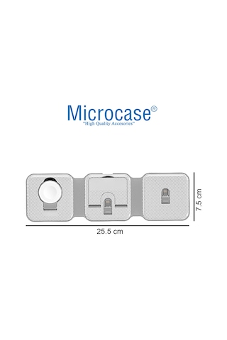 Microcase Apple Uyumlu iPhone-iOS Watch-Airpods Katlanabilir Şarj Standı Beyaz AL3651