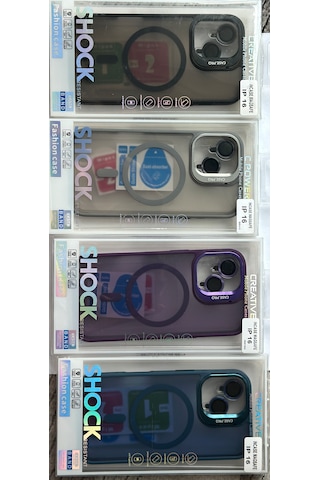 İphone 16 Kılıfı, Kaliteli Kamera Lens Koruyucu Dahil, Magsafe Uyumlu Darbe Dayanaklı, 3 Renk Gri