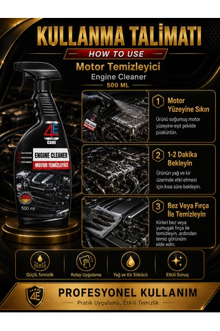4e Care Motor Temizleyici Ve Parlatma Sıvısı 500 Ml