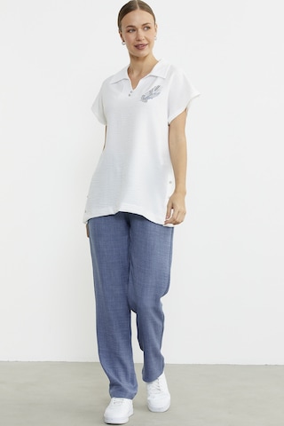 Sementa Polo Yaka Keten Görüntülü Takım - Indigo Indigo