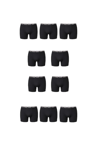 10 Adet Çoklu Paket Erkek Büyük Beden Redzone Likralı Bambu Boxer Siyah